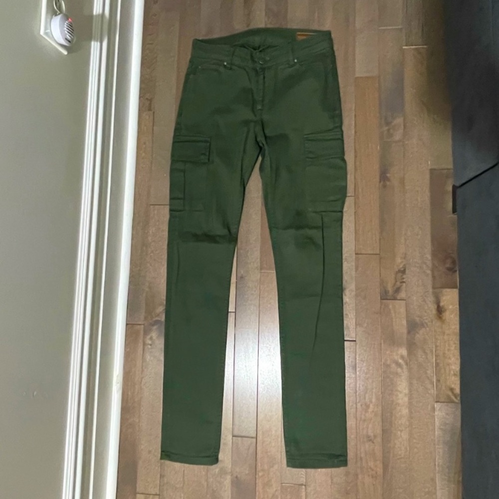 Olive Cargo Pants (Skinny)